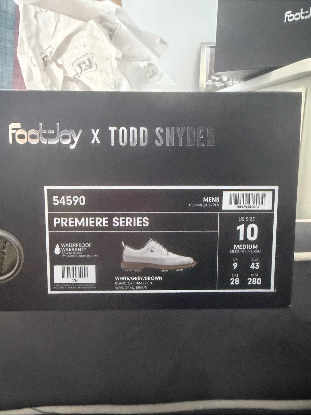 Todd Snyder White Leather Wingtip Golf Loafers - Picture 4 of 4